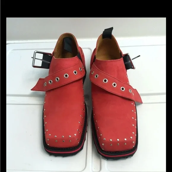 NEW John Fluevog Floyt leather slip on buckle shoes men size 5 women 7 - Picture 6 of 9